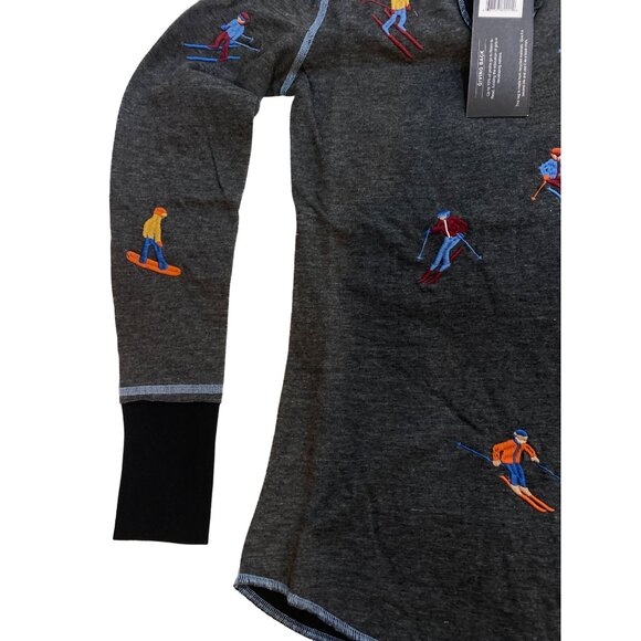 NWT Alp-N-Rock Slope Henley Ski Après Sweater Organic Embroidered Gray XS/S $198 - Picture 15 of 16